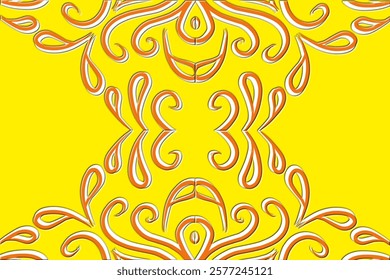 Beautiful classic design colourful background with flower leaf line art pattern of indonesian culture traditional batik	