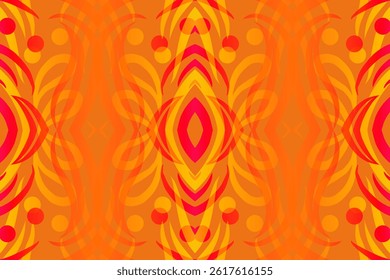 Beautiful classic design colourful background with light glow line art pattern of indonesian culture traditional batik