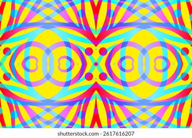 Beautiful classic design colourful background with light glow line art pattern of indonesian culture traditional batik