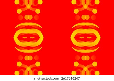Beautiful classic design colourful background with light glow line art pattern of indonesian culture traditional batik