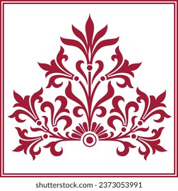Beautiful and classic floral pattern on white background