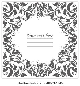 Beautiful classic frame with place for your text. Vector image. 
