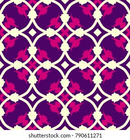beautiful classic pattern on a purple background