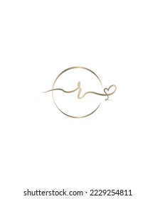A beautiful, classy and elegant script letter R vector logo template