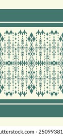 Beautiful Classy Green Pattern Vector Seamless Pattern Elegant Border Scroll ornament florals pattern design for wrapping, silk, scarf, background textile carpet embroidery texture, hand-draw weaves