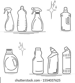 beautiful cleaning vector icons set  