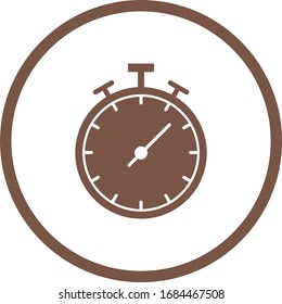Beautiful Clock Glyph Vector Icon