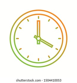 Beautiful Clock Vector line icon