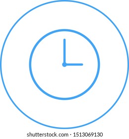 Beautiful Clock vector line icon