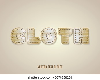 Beautiful cloth text created by cloth effect