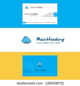 Beautiful Cloud circuit  Logo and business card. vertical Design Vector
