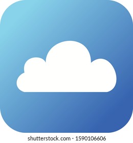 Beautiful Cloud Glyph Vector Icon