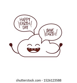beautiful cloud kawaii isolated icon vector illustration design