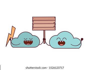 beautiful cloud kawaii isolated icon vector illustration design