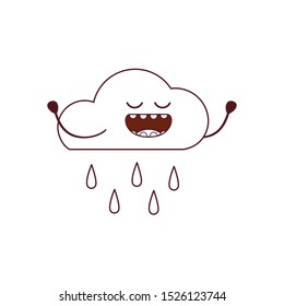 beautiful cloud kawaii isolated icon vector illustration design