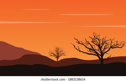 Beautiful cloud at sunset in the afternoon. City vector