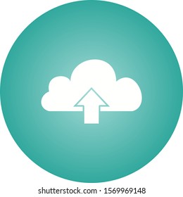 Beautiful Cloud Upload Glyph Vector Icon