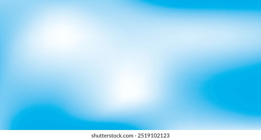 Beautiful clouds, abstract white and blue color gradient background. Vector illustration.
