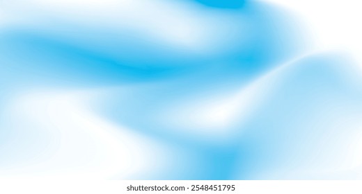 Nuvens bonitas, fundo de gradiente de cor branco e azul abstrato. Ilustração vetorial.