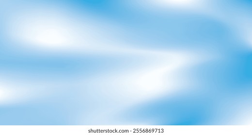 Beautiful clouds, abstract white and blue color gradient background. Vector illustration.