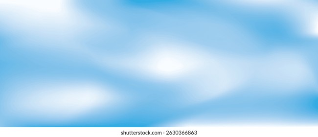 Nuvens bonitas, fundo de gradiente de cor branco e azul abstrato. Ilustração vetorial.