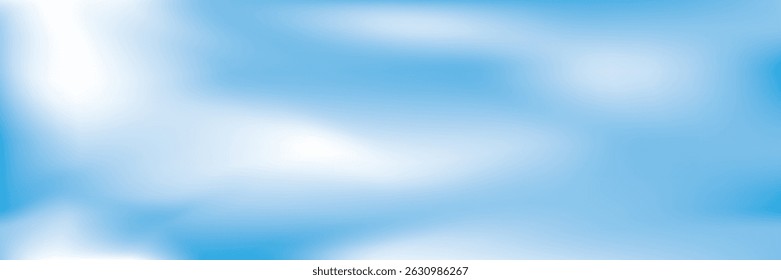 Beautiful clouds, abstract white and blue color gradient background. Vector illustration.