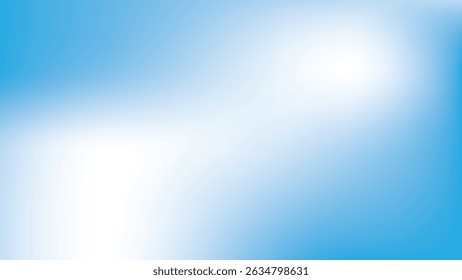 Nuvens bonitas, fundo de gradiente de cor branco e azul abstrato. Ilustração vetorial.