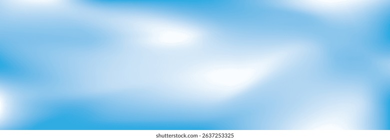 Beautiful clouds, abstract white and blue color gradient background. Vector illustration.	