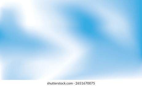 Beautiful clouds, abstract white and blue color gradient background. Vector illustration.