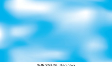 Nubes hermosas, fondo abstracto del gradiente del color blanco y azul. Ilustración vectorial.