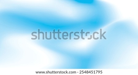 Beautiful clouds, abstract white and blue color gradient background. Vector illustration.