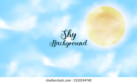 Beautiful clouds on blue sky background. 