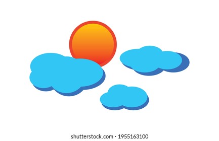 Beautiful clouds in the sky nature.