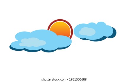 Beautiful clouds in the sky nature.