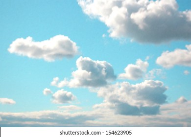 Beautiful cloudscape. EPS 10 vector illustration. Used mesh layers and transparency