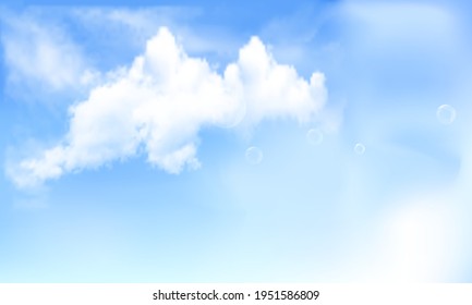beautiful cloudy blue sky in spring background