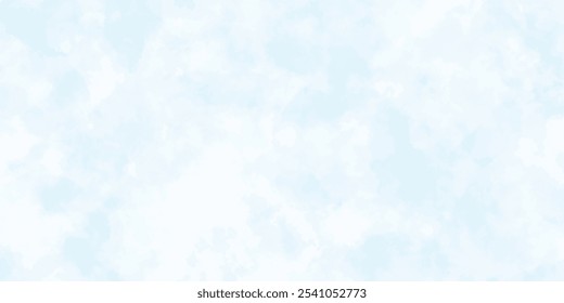 Beautiful and cloudy sky blue watercolor background, blurred and grainy Blue powder explosion on white background,