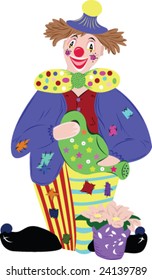 beautiful clown design - vector