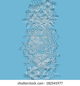 beautiful cluster of different snowflakes. For use in your design