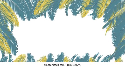 Beautiful coconut leaves for background. Vector.Illustration.