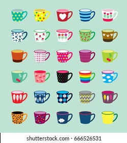 beautiful coffee cup illustration. beautiful tea cup vector.