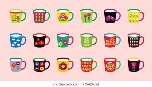 beautiful coffee cup illustration. beautiful tea cup vector.