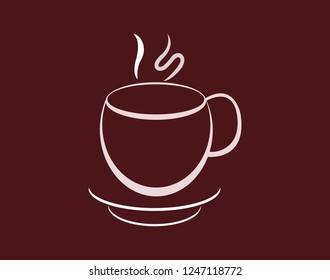 Beautiful Coffee cup logo design.Vector logo.