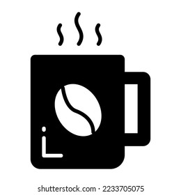 A beautiful coffee cup vector icon isolated on white background