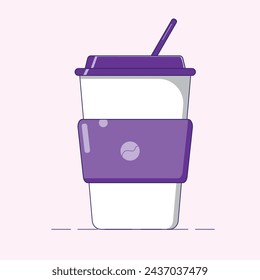 beautiful coffee mog vector illustration