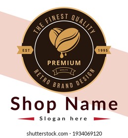Beautiful  Coffee Shop Logo Design Vector
