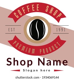 Beautiful  Coffee Shop Logo Design Vector