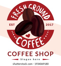 Beautiful  Coffee Shop Logo Design Vector