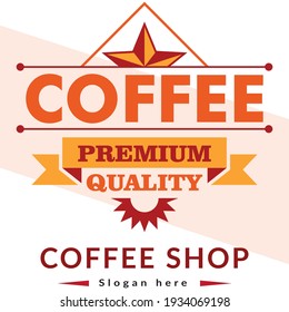 Beautiful  Coffee Shop Logo Design Vector