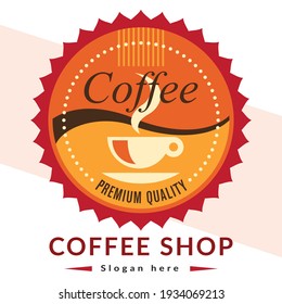 Beautiful  Coffee Shop Logo Design Vector